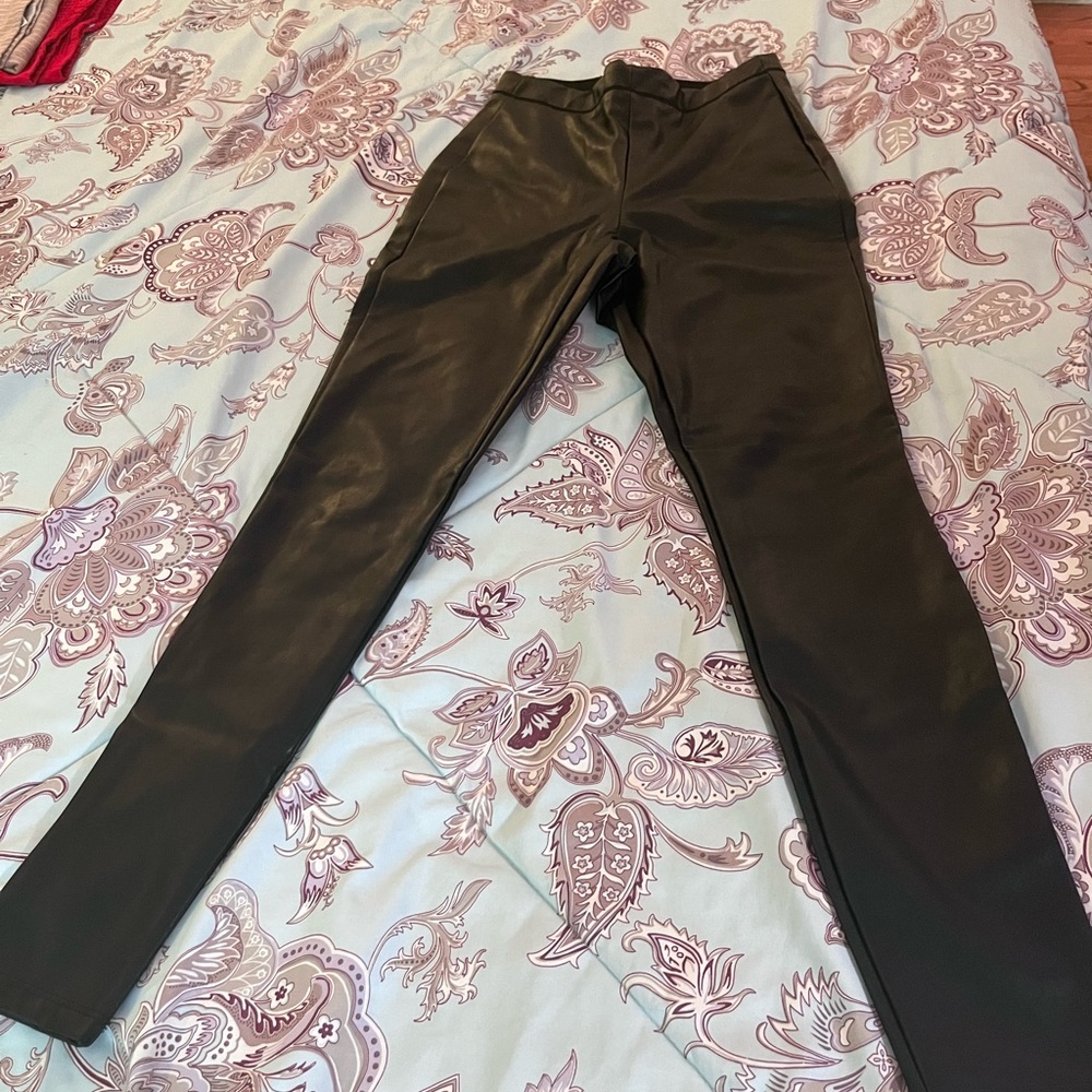 Black leather pants